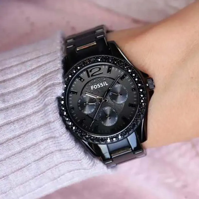 Fossil Riley Quartz Multifunction Black Dial Ladies Watch- ES4519